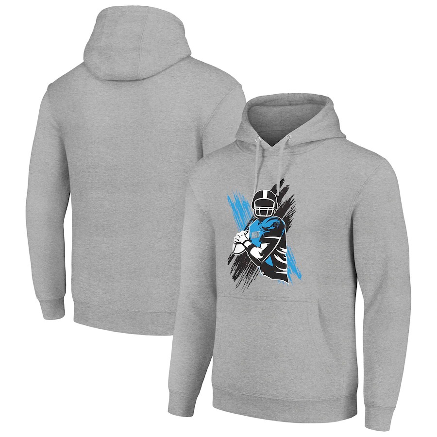 Men carolina panthers grey NFL 2024 hoodie